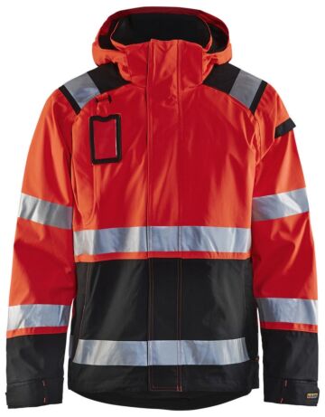 Blåkläder 4987-1987 Shell jack High Vis High Vis Rood/Zwart