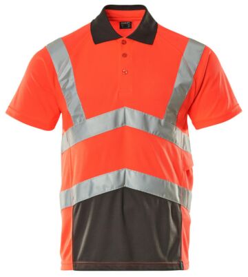 Mascot 50117-949 Poloshirt Hi-Vis Rood/Donkerantraciet