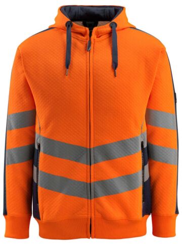Mascot 50138-932 Capuchontrui met rits Hi-Vis Oranje/Donkermarine