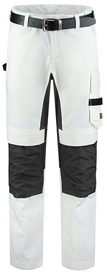 Tricorp 502016 Schildersbroek Twill Cordura Stretch Wit/Donkergrijs