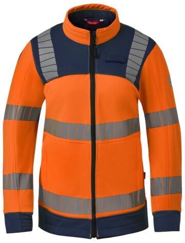 HAVEP 50472 Softshell dames High Visibility+ Fluo Oranje/Indigo Blauw