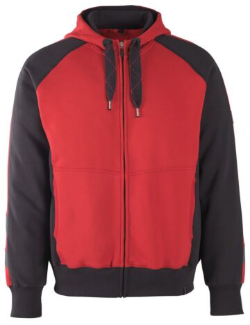 Mascot 50566-963 Capuchontrui met rits Rood/Zwart