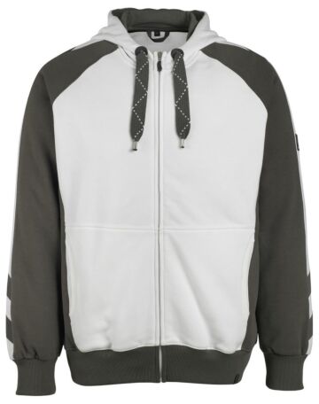 Mascot 50566-963 Capuchontrui met rits Wit/Donkerantraciet