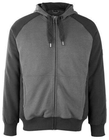 Mascot 50566-963 Capuchontrui met rits Donkerantraciet/Zwart