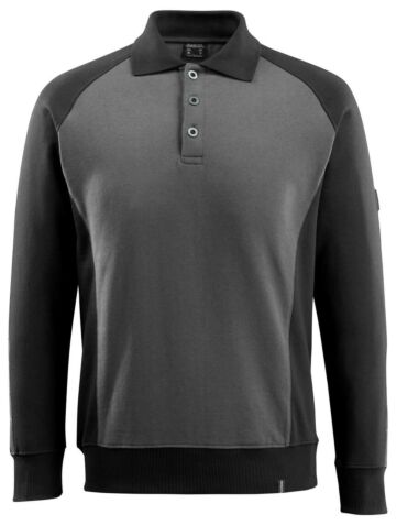 Mascot 50610-962 Polosweatshirt Donkerantraciet/Zwart