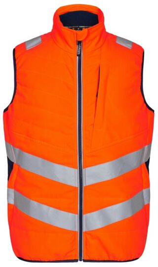 F. Engel 5159 Safety Quilted Inner Vest Orange/Blue Ink
