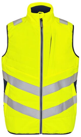 F. Engel 5159 Safety Quilted Inner Vest Yellow/Blue Ink
