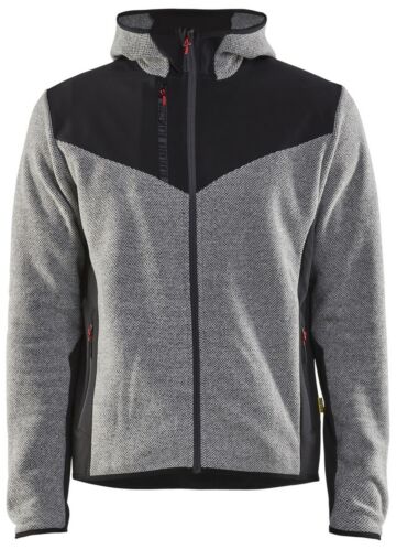 Blåkläder 5940-2536 Gebreid jack met softshell Grijs mêlee/Zwart
