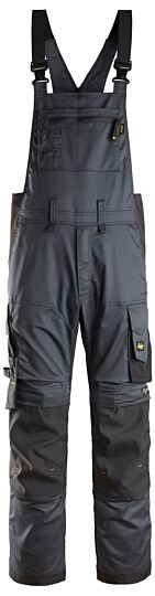 Snickers 6051 AllroundWork Stretch Bib & Brace broek Staalgrijs/Zwart