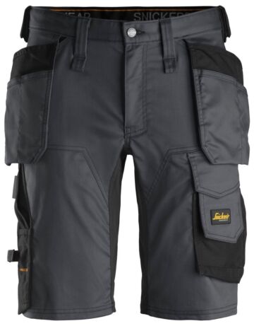 Snickers 6141 AllroundWork Stretch Korte Broek met Holsterzakken Staalgrijs/Zwart