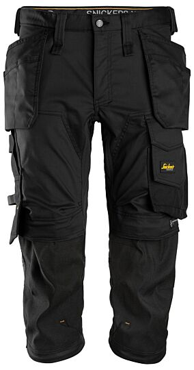 Snickers 6142 AllroundWork Stretch Pirate Broek met Holsterzakken Zwart