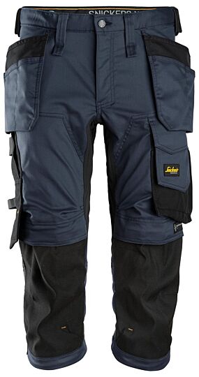 Snickers 6142 AllroundWork Stretch Pirate Broek met Holsterzakken Marineblauw/Zwart