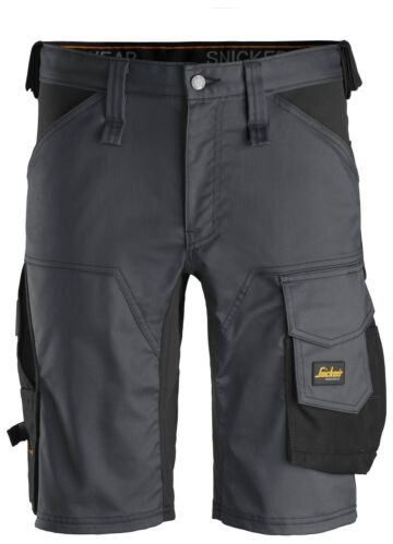 Snickers 6143 AllroundWork Stretch Korte Broek Staalgrijs/Zwart