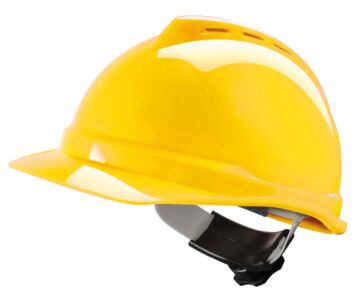 MSA V-Gard 500 geventileerde veiligheidshelm met Fas-Trac III binnenwerk (GV422) geel