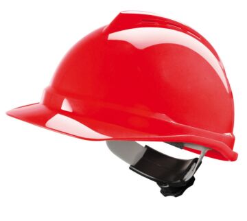MSA V-Gard 500 geventileerde veiligheidshelm met Fas-Trac III binnenwerk (GV432) rood