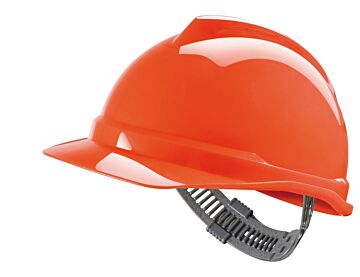 MSA V-Gard 500 ongeventileerde veiligheidshelm met Push-Key binnenwerk (GV561) oranje
