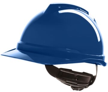 MSA V-Gard 500 ongeventileerde veiligheidshelm met Fas-Trac III binnenwerk (GV552) blauw