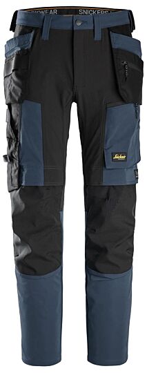 Snickers 6218 4-Way Stretch Werkbroek met Holsterzakken Marineblauw/Zwart