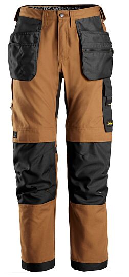 Snickers 6224 AllroundWork Canvas+ Werkbroek met Holsterzakken Bruin/Zwart