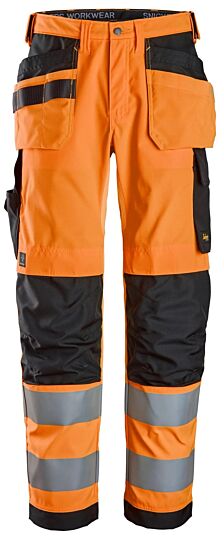 Snickers 6238 Werkbroek met Holsterzakken Klasse 2 High-Vis Oranje/Zwart