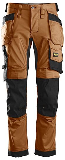 Snickers 6241 AllroundWork Stretch Werkbroek met Holsterzakken Bruin/Zwart