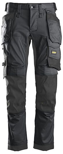 Snickers 6241 AllroundWork Stretch Werkbroek met Holsterzakken Staalgrijs/Zwart