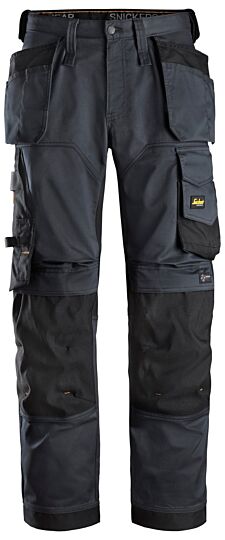 Snickers 6251 AllroundWork Stretch Loose fit Werkbroek+ met Holsterzakken Staalgrijs/Zwart