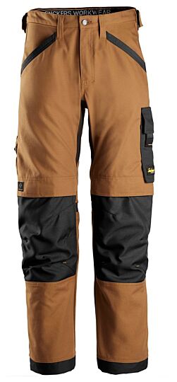 Snickers 6324 Canvas+ Werkbroek Bruin/Zwart