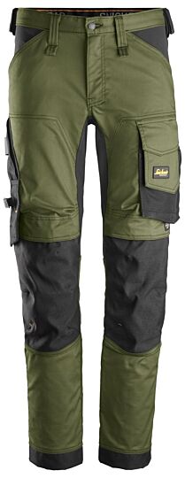 Snickers 6341 AllroundWork Stretch Werkbroek Khakigroen/Zwart