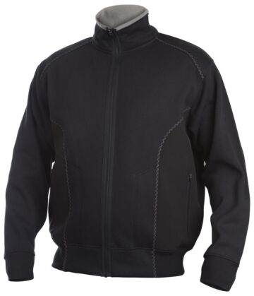 Projob 2121 Sweater Lange Ritssluiting Heren Zwart/Zwart