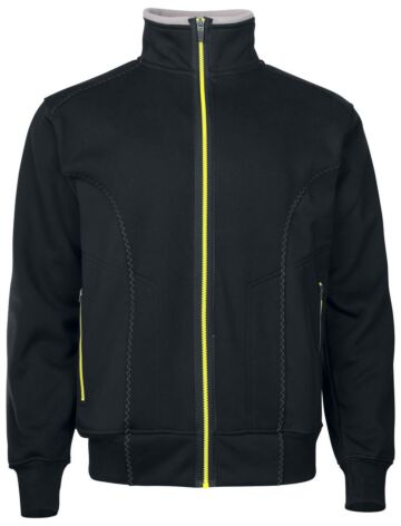 Projob 2121 Sweater Lange Ritssluiting Heren Zwart