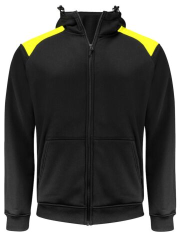 Projob 2133 Hoodie Heren Zwart/Geel