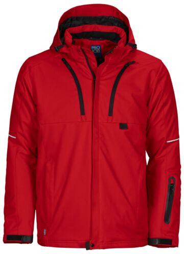 Projob 3407 Gevoerde Softshell Jas Heren Rood