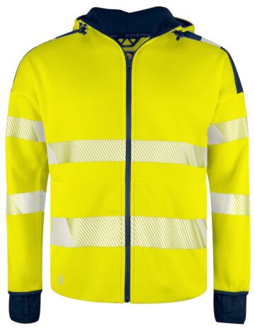 Projob 6110 Signalisatiehoodie En Iso 20471 Klasse 3 Heren Geel/Marine