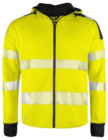 Projob 6110 Signalisatiehoodie En Iso 20471 Klasse 3 Heren Geel/Zwart