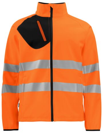 Projob 6432 Signalisatiesoftshell En Iso 20471 Klasse 3 Heren Oranje/Zwart