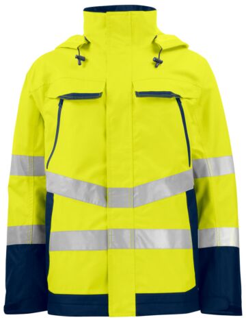 Projob 6440 Signalisatieregenjas En Iso 20471 Klasse 3 Heren Geel/Marine
