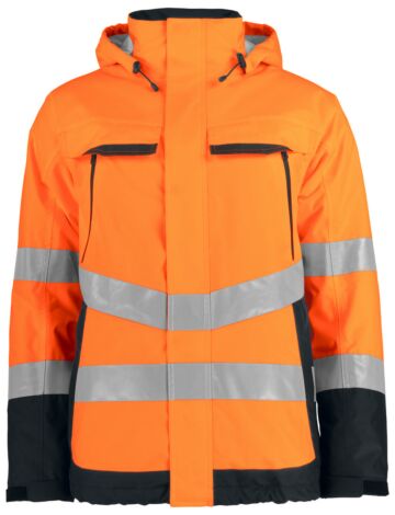 Projob 6441 Gevoerde Signalisatieregenjas En Iso 20471 Klasse 3 Heren Oranje/Zwart