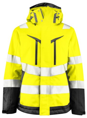 Projob 6449 Gevoerde Signalisatiejas Dames En Iso 20471 Klasse 2/3 Dames Geel/Zwart