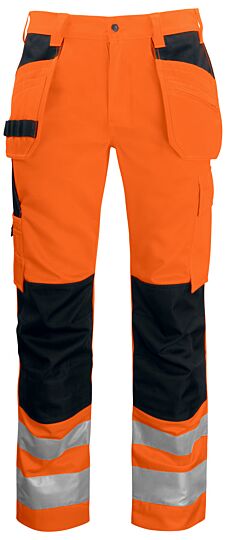 Projob 6531 Signalisatiebroek Met Kniezakken En Spijkerzakken En Iso 20471 Klasse 2 Heren Oranje/Zwart