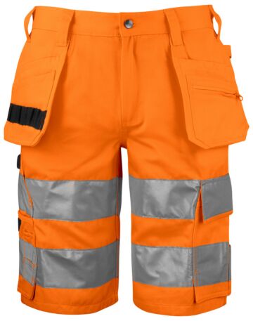 Projob 6535 Signalisatieshort Met Spijkerzakken En Iso 20471 Klasse 2 Heren Oranje/Zwart
