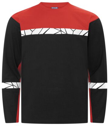Projob 7002 T-Shirt Lange Mouwen Heren Zwart/Rood