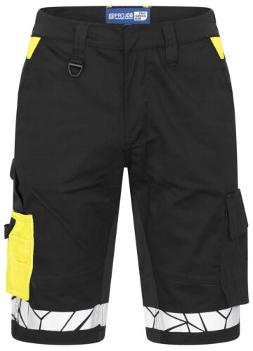 Projob 7510 Stretchshort Heren Zwart/Geel