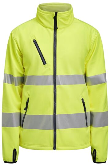 Jobman 1202 Hi-Vis Softshell Jacket Geel