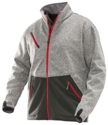 Jobman 1247 Softshell Jacket Grijs/Rood