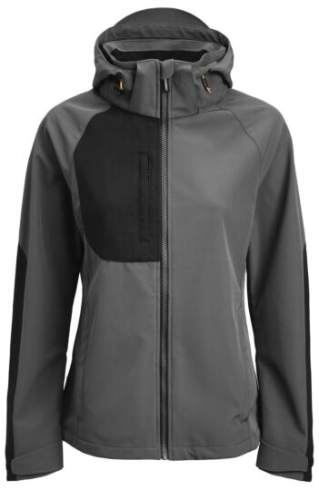 Jobman 1372 Women'S Softshell Jacket Dames Donkergrijs/Zwart
