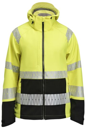 Jobman 1376 Softshell Jacket Hi-Vis Heren Geel/Zwart