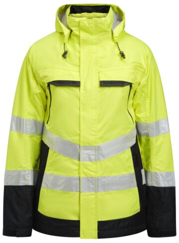 Jobman 1383 Hi-Vis Lined Jacket Geel/Zwart