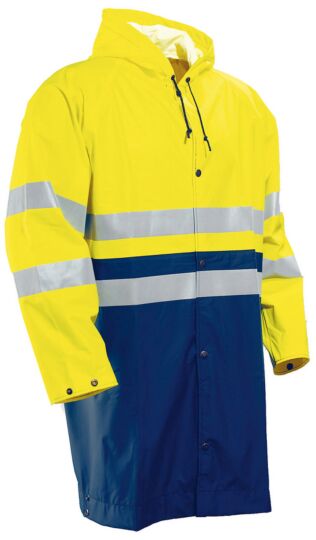 Jobman 1565 Hi-Vis Raincoat Geel/Navy