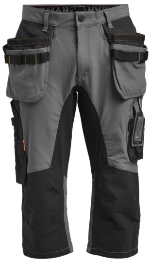 Jobman 2195 Stretch Long Shorts Donker grijs/Zwart